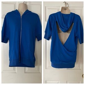 Open Back Zip Up Hoodie